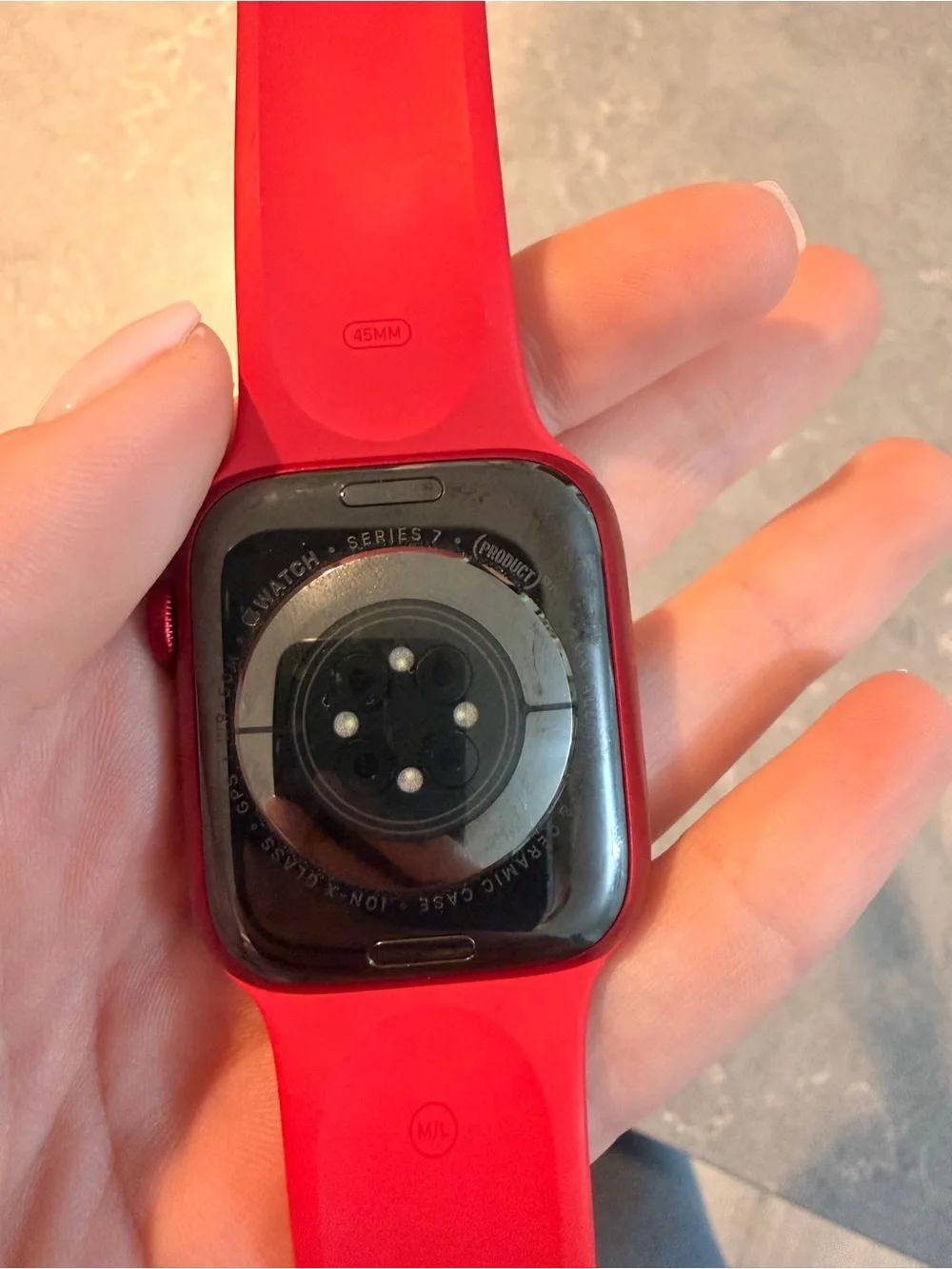 Apple Red Smartwatch with Matching Red Sport Band